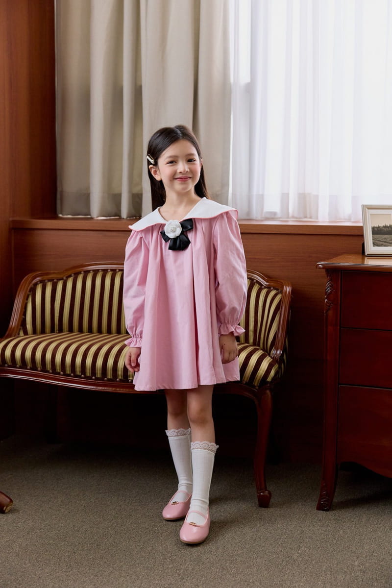 Berry Berry - Korean Children Fashion - #kidzfashiontrend - Hey Big Collar One-piece - 7