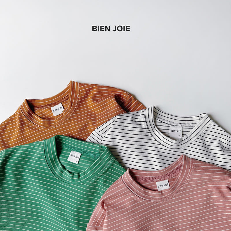 Bien Joie - Korean Children Fashion - #kidsshorts - Cooming Stripes Tee