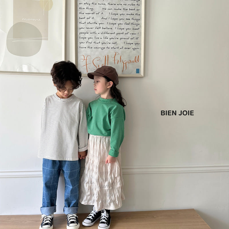 Bien Joie - Korean Children Fashion - #stylishchildhood - Cooming Stripes Tee - 11