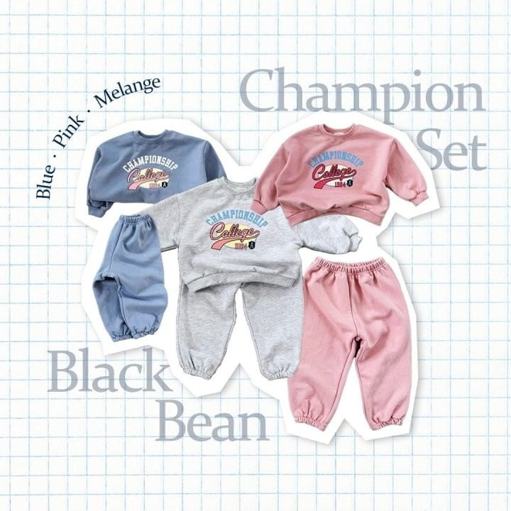 Black Bean - Korean Children Fashion - #Kfashion4kids - Champion Set