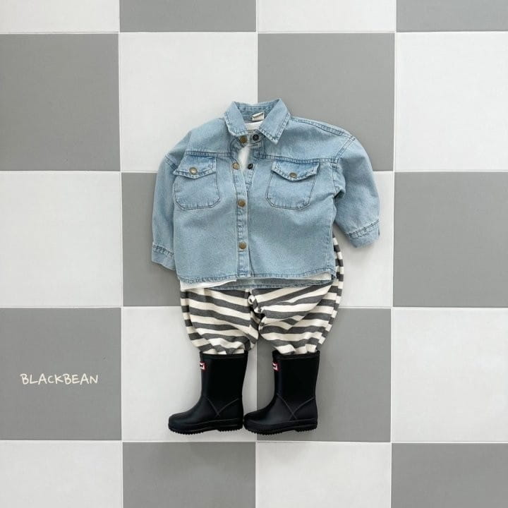 Black Bean - Korean Children Fashion - #childofig - Bang Denim Shirt - 3