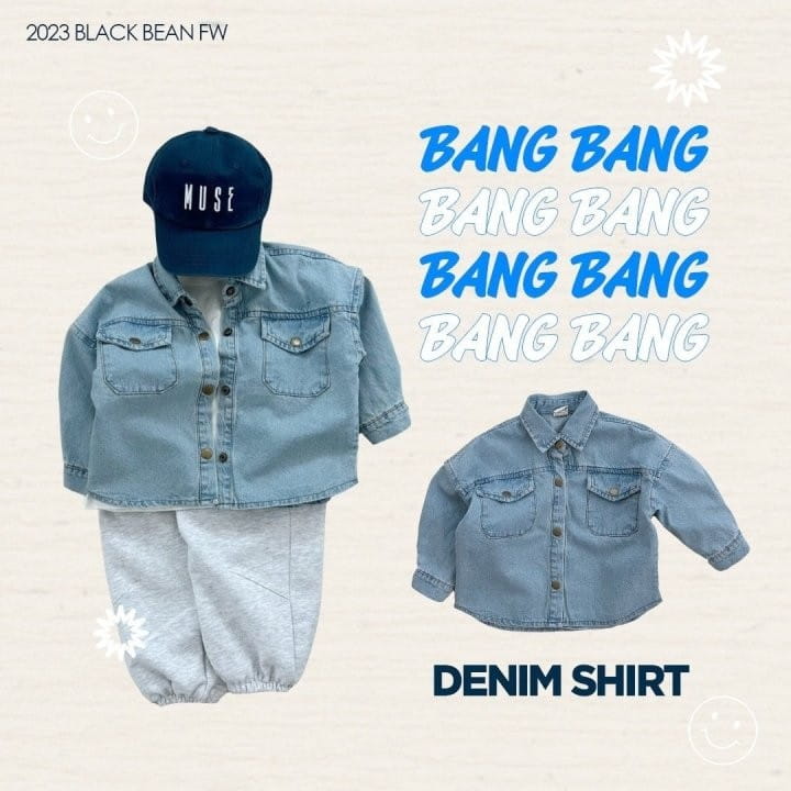 Black Bean - Korean Children Fashion - #minifashionista - Bang Denim Shirt