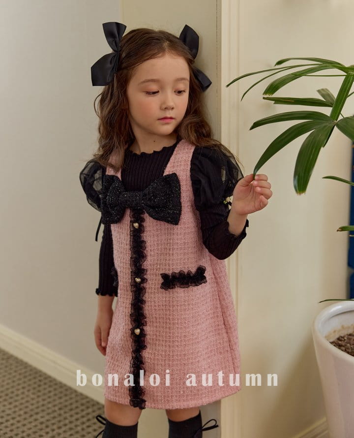 Bonaloi - Korean Children Fashion - #Kfashion4kids - Mesh Rose Tee - 7