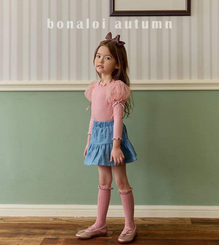 Bonaloi - Korean Children Fashion - #Kfashion4kids - Denim Skirt - 3