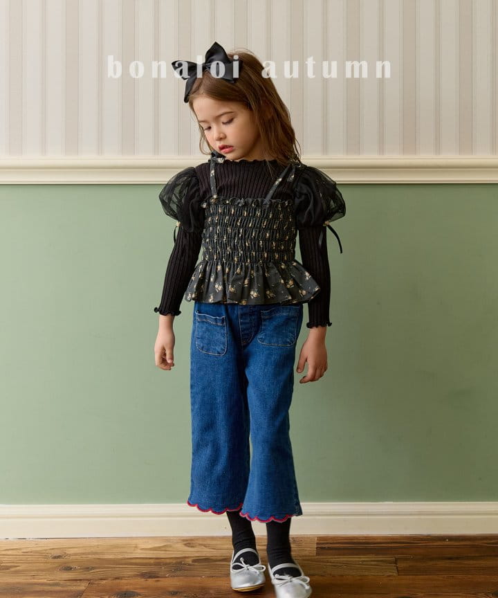 Bonaloi - Korean Children Fashion - #childrensboutique - Scalup Span Jeans - 3