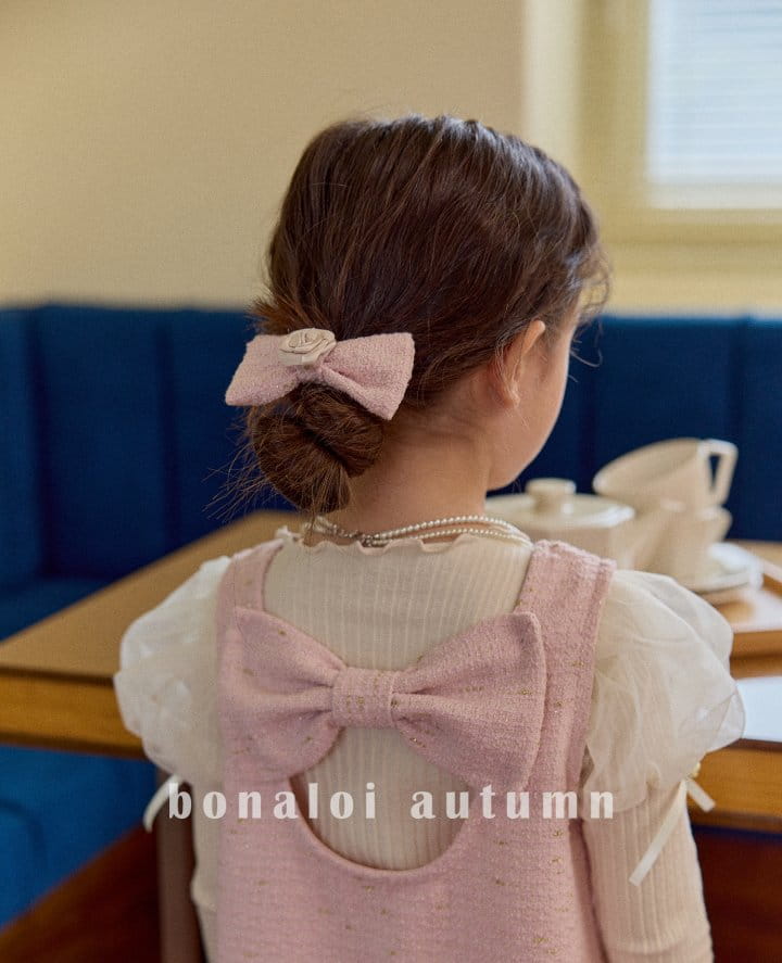 Bonaloi - Korean Children Fashion - #designkidswear - Jacquard Rose Hairpin - 3