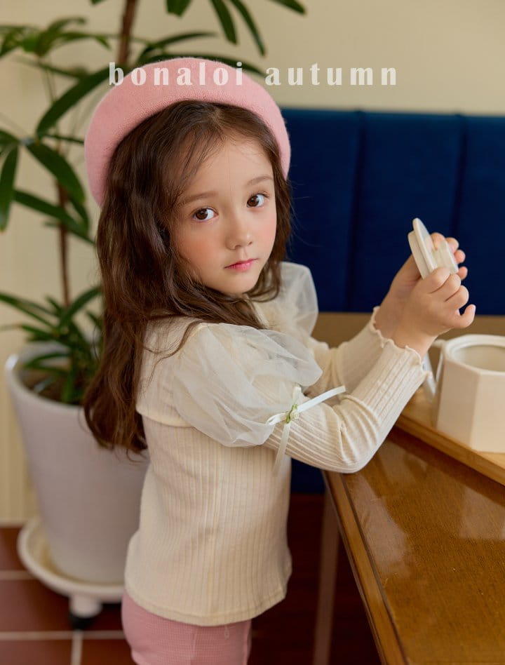 Bonaloi - Korean Children Fashion - #discoveringself - Mesh Rose Tee - 2