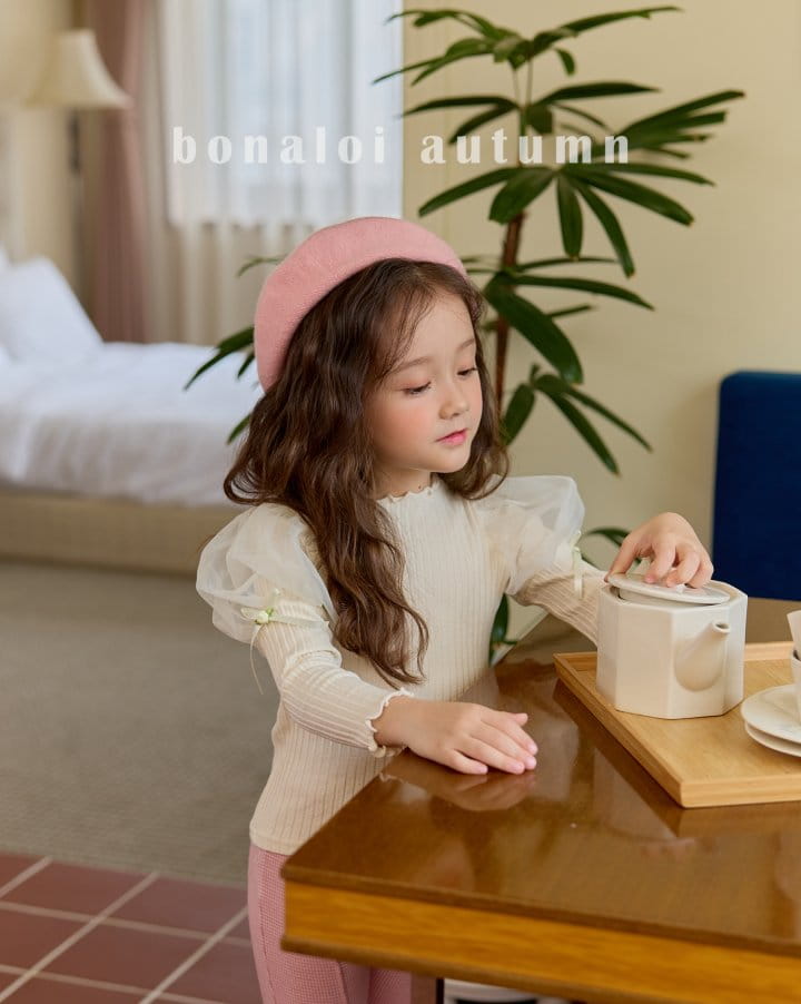 Bonaloi - Korean Children Fashion - #fashionkids - Mesh Rose Tee - 3