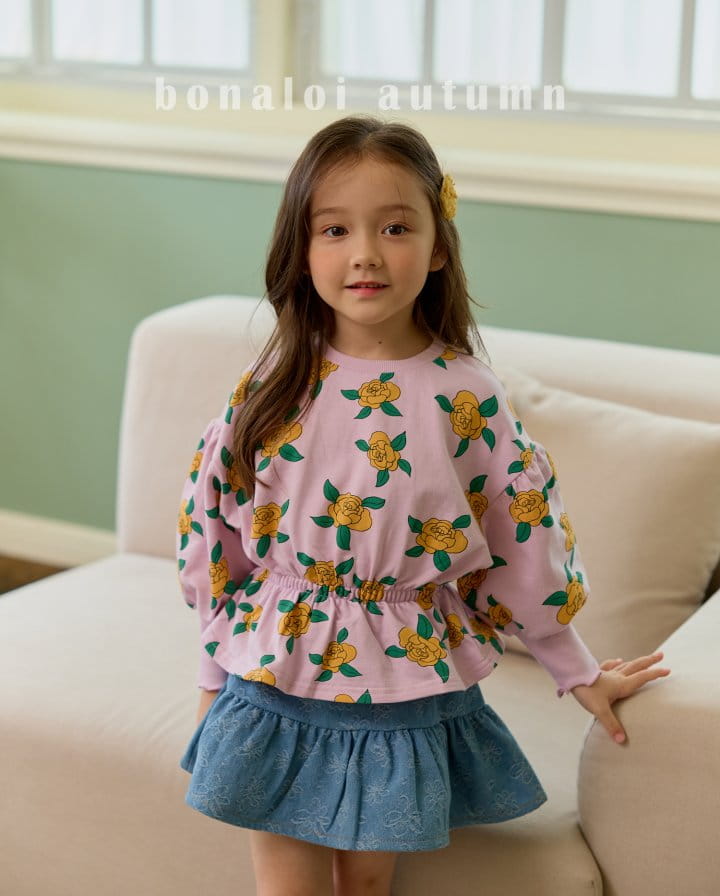 Bonaloi - Korean Children Fashion - #kidsshorts - Mini Rose Tee - 5