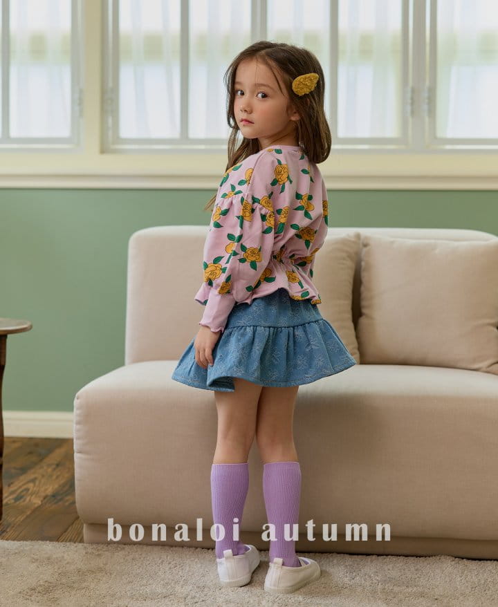 Bonaloi - Korean Children Fashion - #kidsstore - Mini Rose Tee - 6