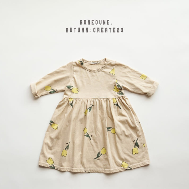 Boneoune - Korean Children Fashion - #Kfashion4kids - Flower One-piece