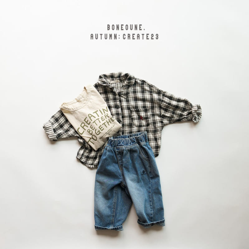 Boneoune - Korean Children Fashion - #childofig - Double Check Shirt - 5