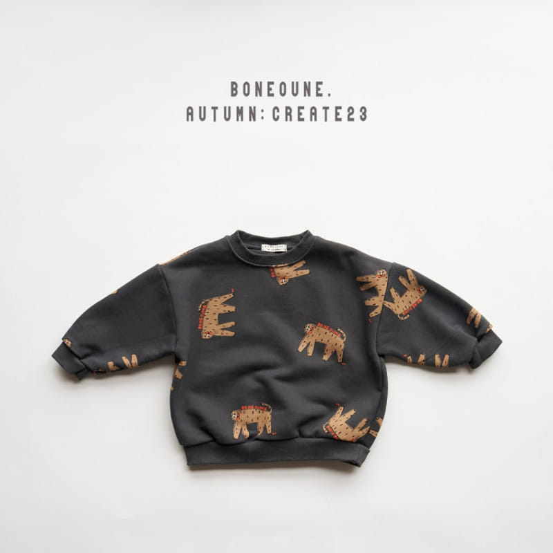 Boneoune - Korean Children Fashion - #todddlerfashion - Smile Cheetah Sweatshirt - 3