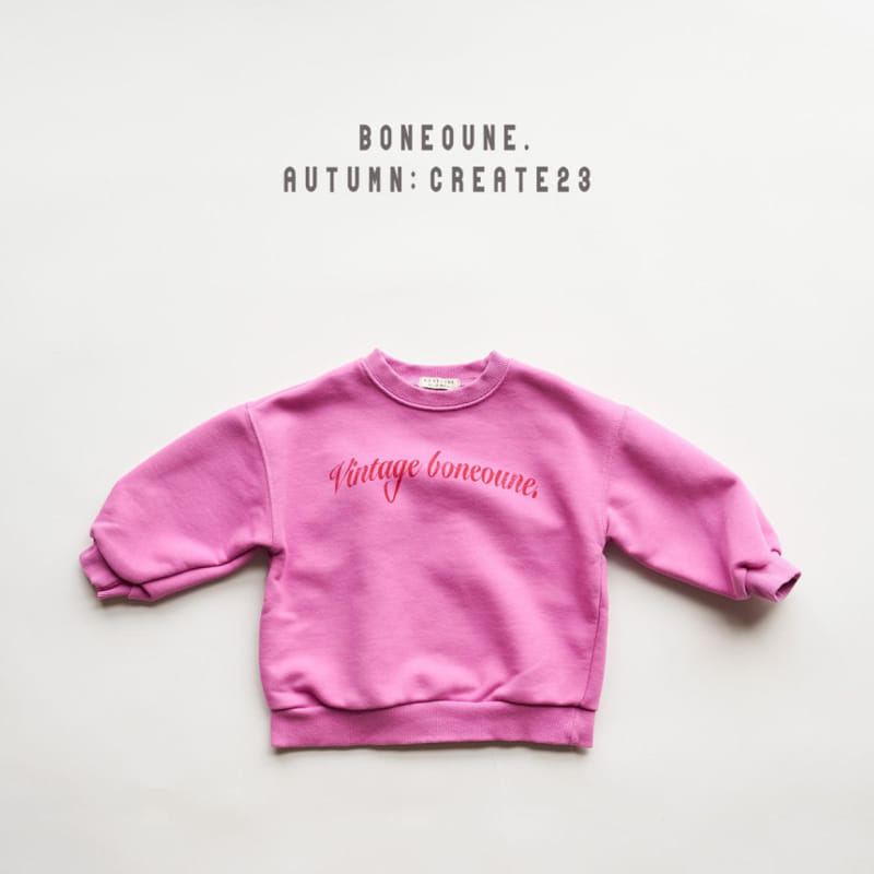 Boneoune - Korean Children Fashion - #toddlerclothing - Vintage Sweatshirt - 2