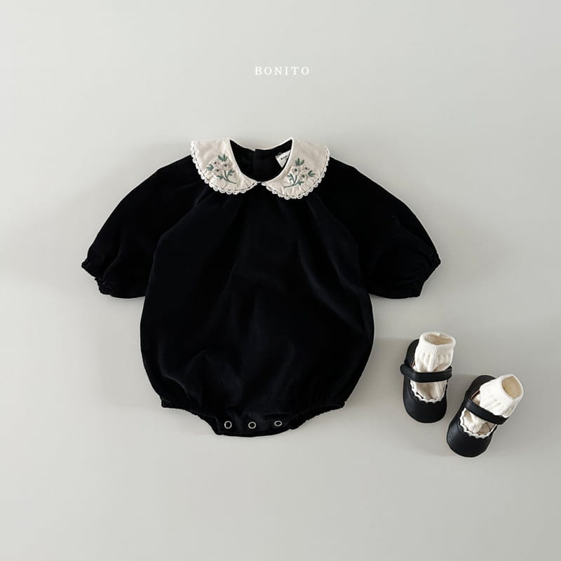 Bonito - Korean Baby Fashion - #babyboutique - Rib Flower Bodysuit - 6