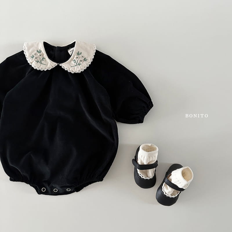 Bonito - Korean Baby Fashion - #babyboutique - Rib Flower Bodysuit - 7