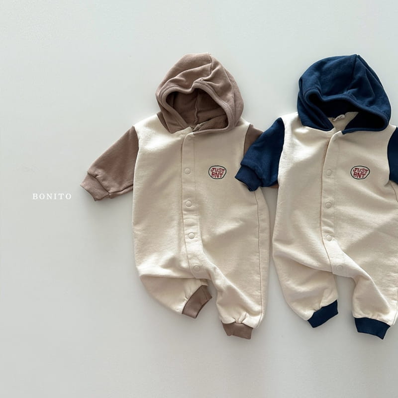 Bonito - Korean Baby Fashion - #babyboutique - Just Color Hoody Bodysuit