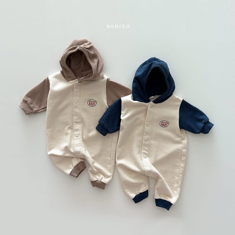 Bonito - Korean Baby Fashion - #babyboutique - Just Color Hoody Bodysuit - 2