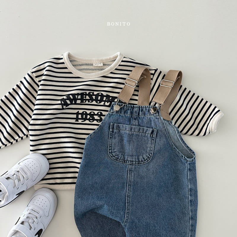 Bonito - Korean Baby Fashion - #babyboutiqueclothing - Tape Denim Dungarees - 6