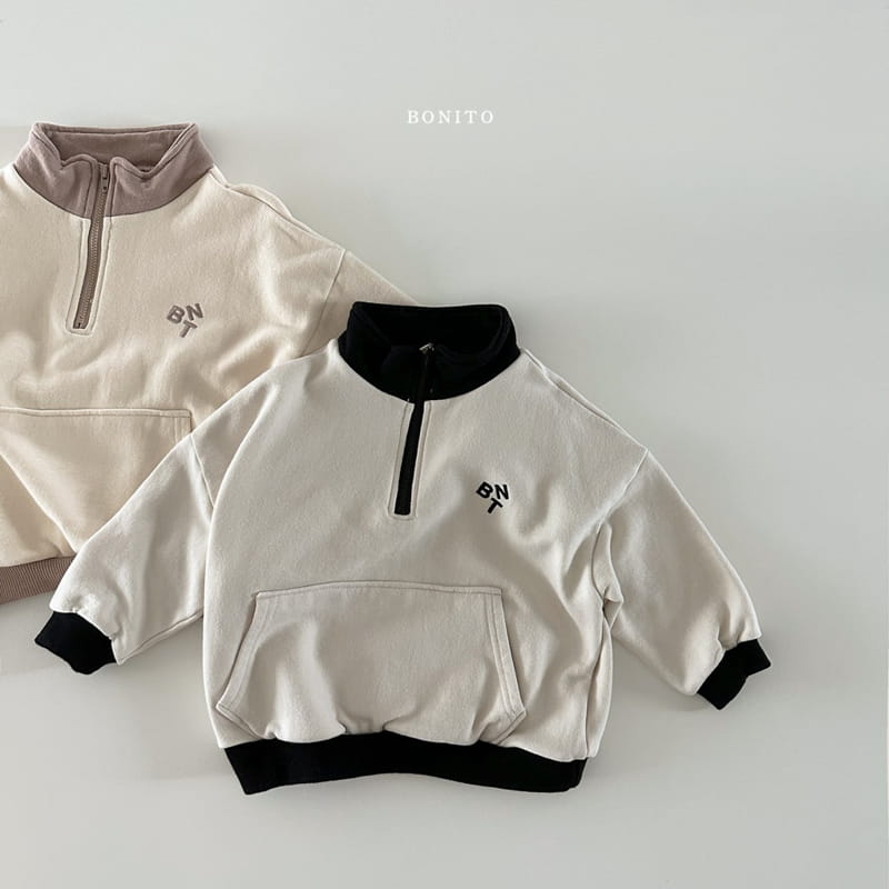 Bonito - Korean Baby Fashion - #babygirlfashion - BNT Color Half Zip-up - 2