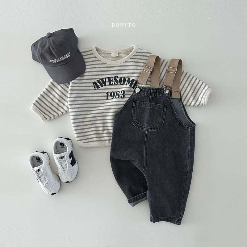 Bonito - Korean Baby Fashion - #babylifestyle - Tape Denim Dungarees - 11