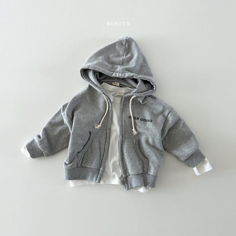 Bonito - Korean Baby Fashion - #babylifestyle - Keep Going Hoody Zip-up - 3