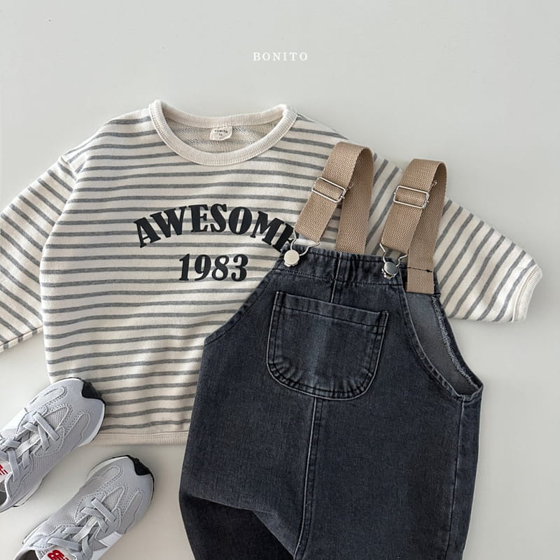 Bonito - Korean Baby Fashion - #babyoninstagram - Tape Denim Dungarees - 12