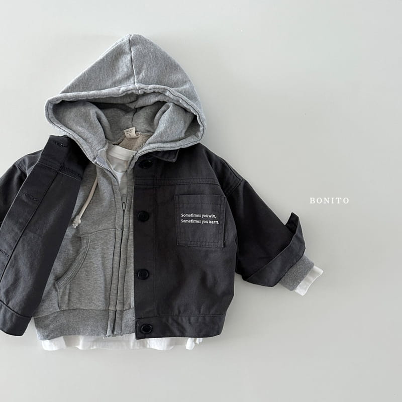 Bonito - Korean Baby Fashion - #babyootd - Keep Going Hoody Zip-up - 5