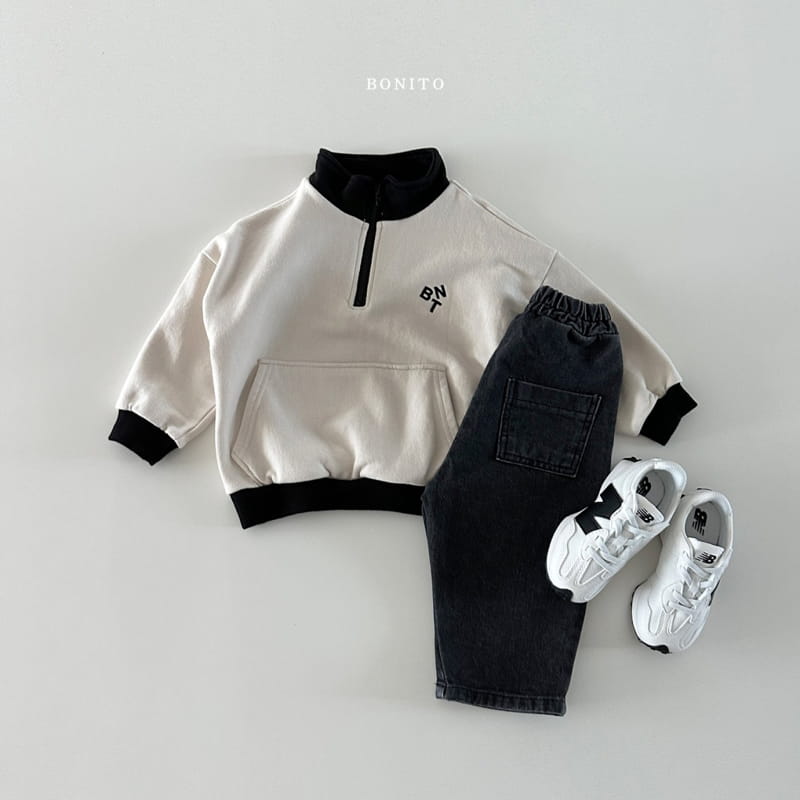 Bonito - Korean Baby Fashion - #babyoutfit - BNT Color Half Zip-up - 6