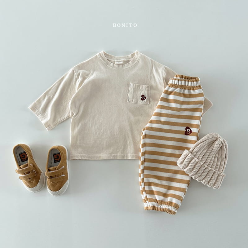 Bonito - Korean Baby Fashion - #babyoutfit - Loose B Pocket Tee - 3