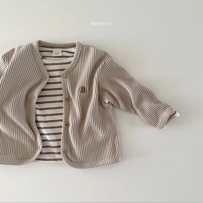 Bonito - Korean Baby Fashion - #babyoutfit - B Waffle Cardigan - 7