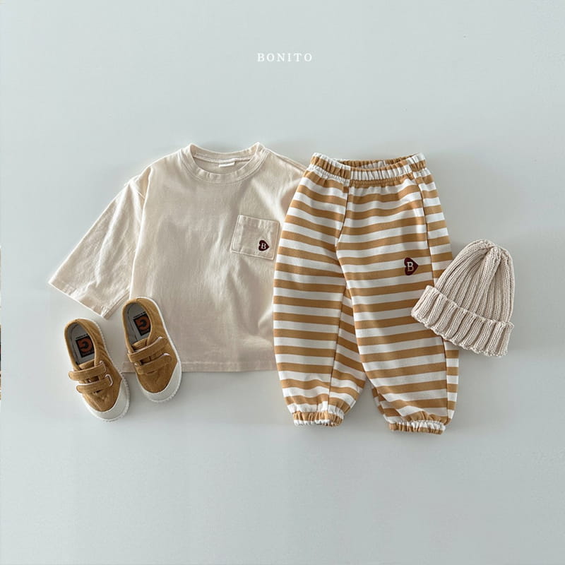 Bonito - Korean Baby Fashion - #babyoutfit - Loose B Pocket Tee - 4