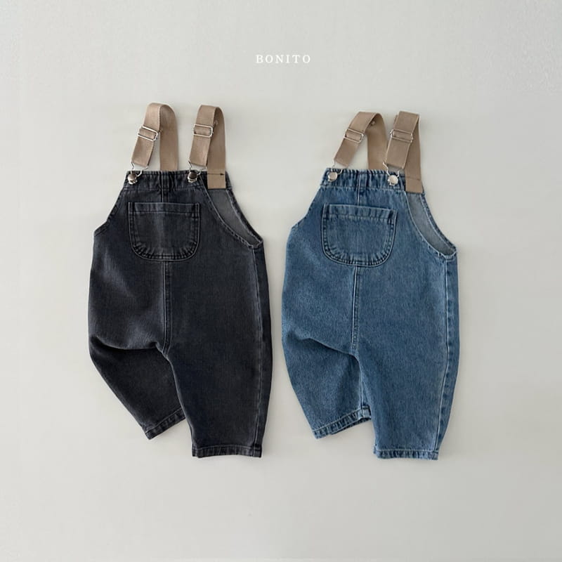 Bonito - Korean Baby Fashion - #babywear - Tape Denim Dungarees