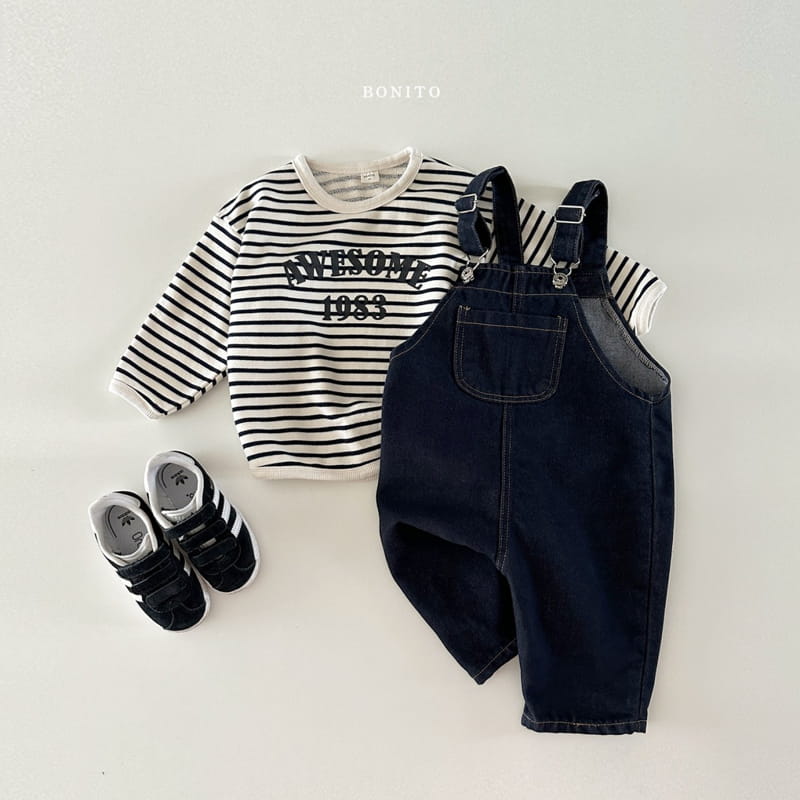 Bonito - Korean Baby Fashion - #babyoutfit - Non Fade Dungarees - 4