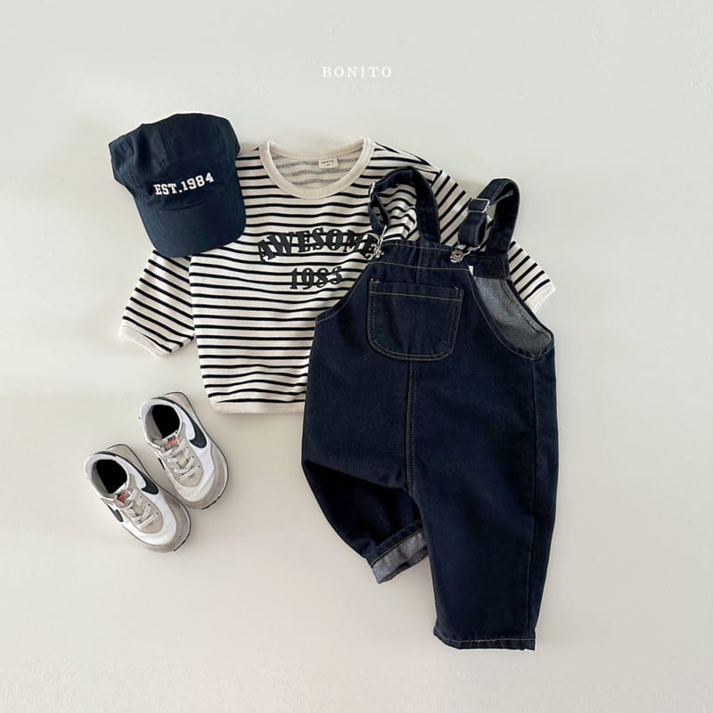 Bonito - Korean Baby Fashion - #onlinebabyboutique - Non Fade Dungarees - 5