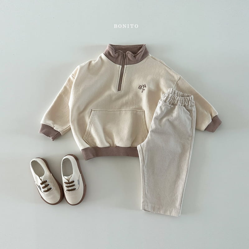 Bonito - Korean Baby Fashion - #smilingbaby - BNT Color Half Zip-up - 11