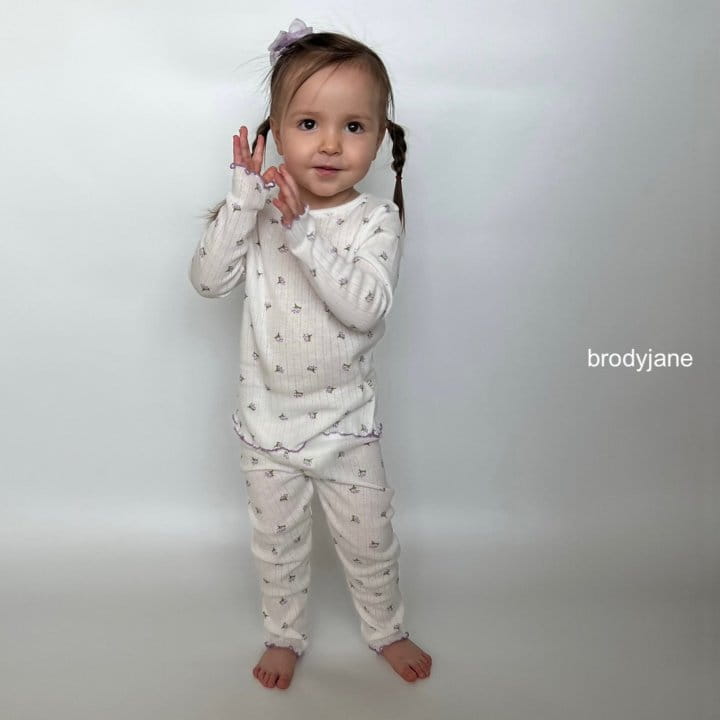 Brody Jane - Korean Children Fashion - #childofig - Berry Eyelet Frill Pajama - 11