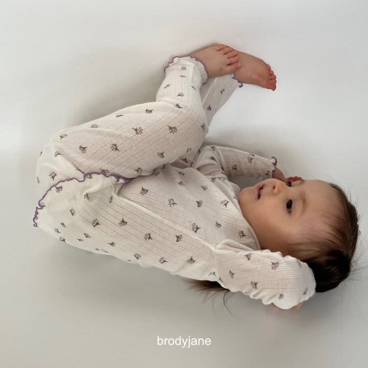 Brody Jane - Korean Children Fashion - #childrensboutique - Berry Eyelet Frill Pajama - 12