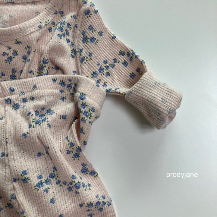 Brody Jane - Korean Children Fashion - #kidzfashiontrend - Blue Rose Eyelet Pajama - 3