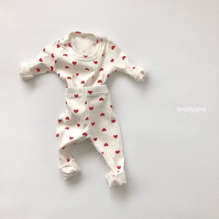 Brody Jane - Korean Children Fashion - #littlefashionista - Heart Rib Pajama