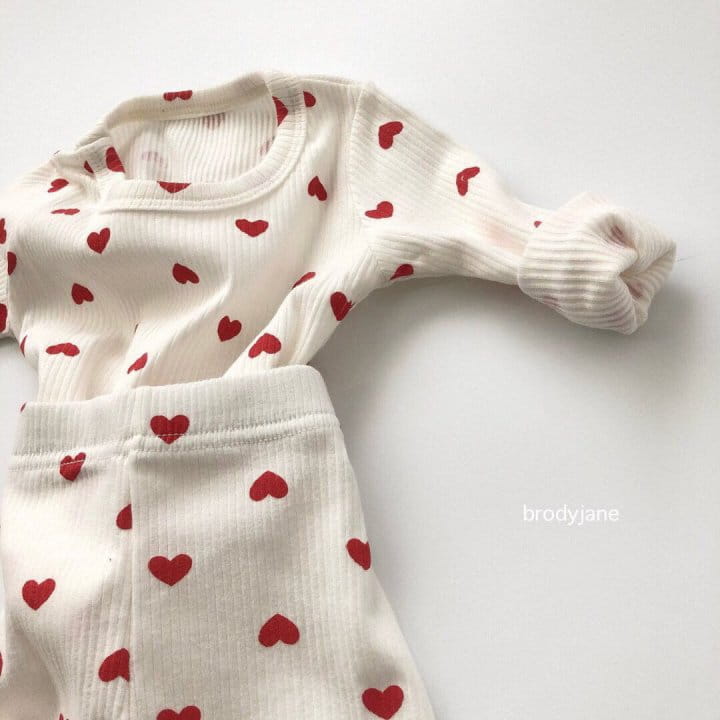 Brody Jane - Korean Children Fashion - #magicofchildhood - Heart Rib Pajama - 2