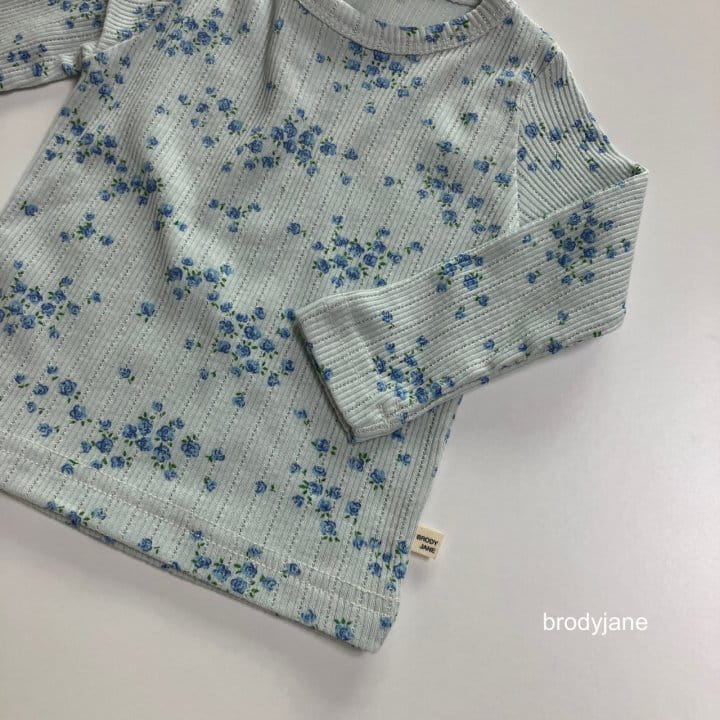 Brody Jane - Korean Children Fashion - #minifashionista - Blue Rose Eyelet Pajama - 7