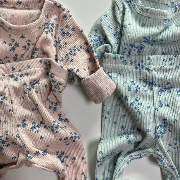 Brody Jane - Korean Children Fashion - #prettylittlegirls - Blue Rose Eyelet Pajama - 8