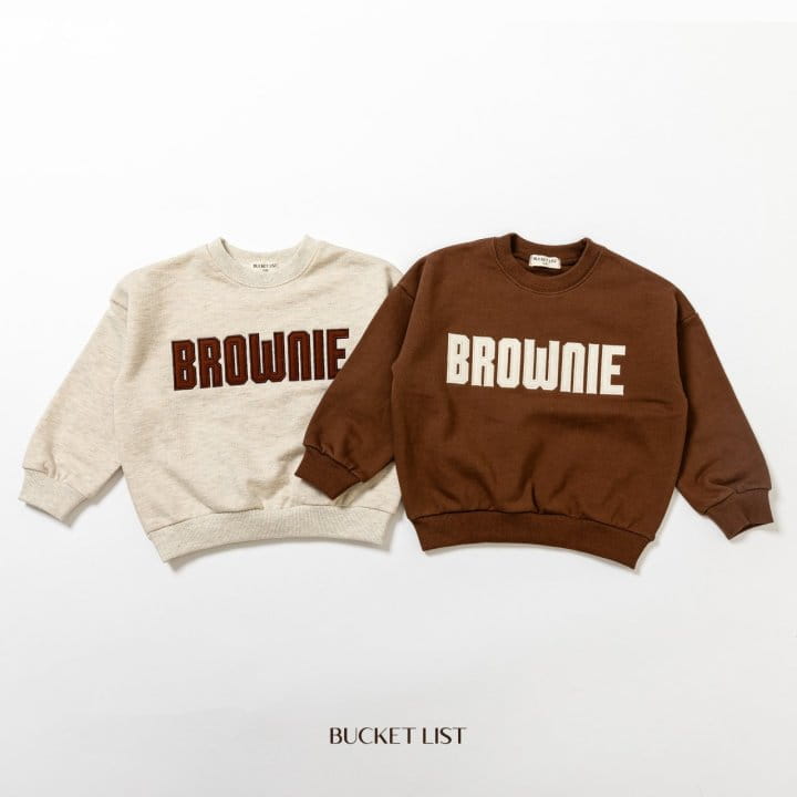 Bucket List - Korean Children Fashion - #todddlerfashion - Brownie Sweatshirt - 12