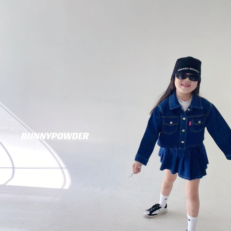 Bunny Powder - Korean Children Fashion - #childofig - Crop Denim Jacket - 5