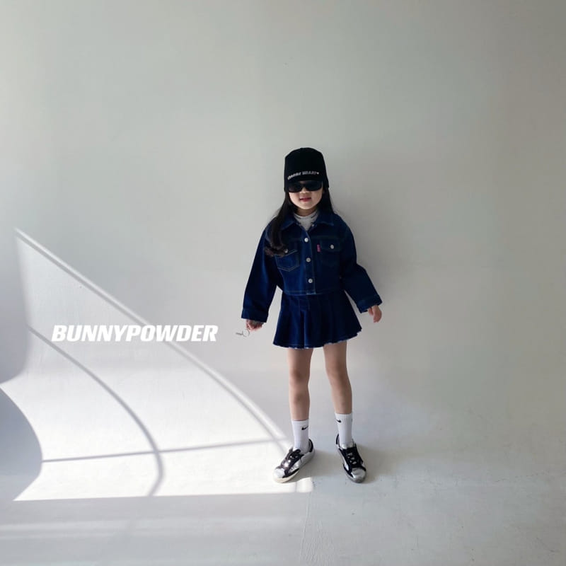 Bunny Powder - Korean Children Fashion - #childrensboutique - Crop Denim Jacket - 6