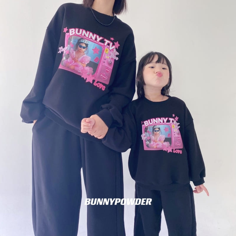 Bunny Powder - Korean Children Fashion - #kidsshorts - TV Sweatshirt with Mom - 2