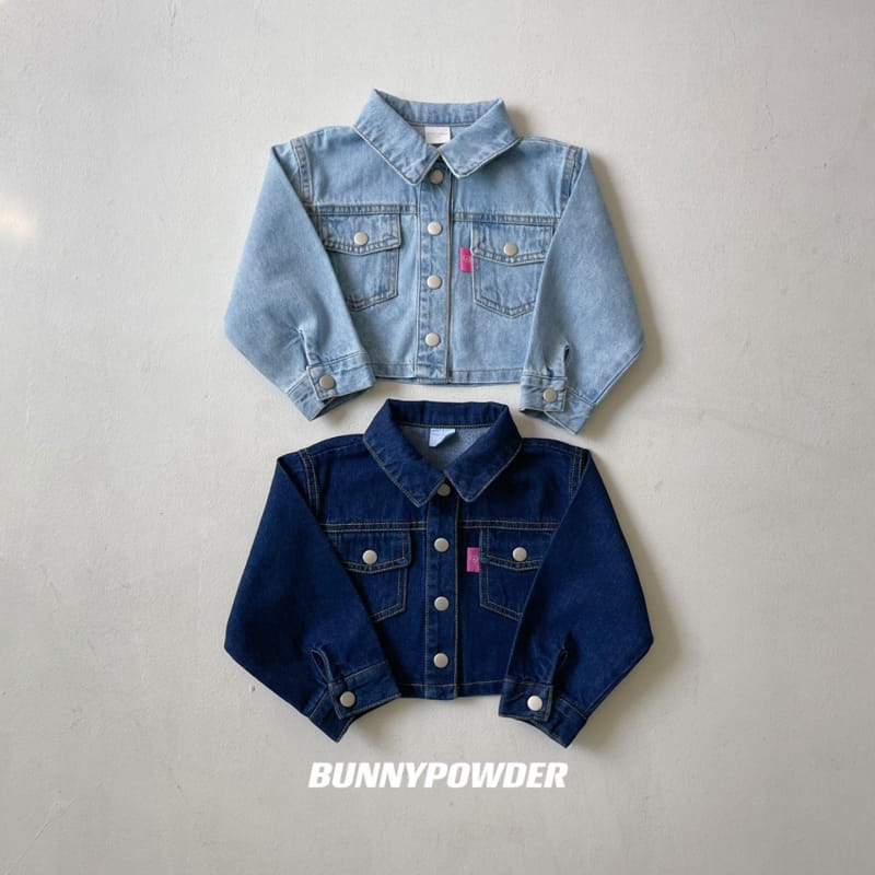 Bunny Powder - Korean Children Fashion - #prettylittlegirls - Crop Denim Jacket