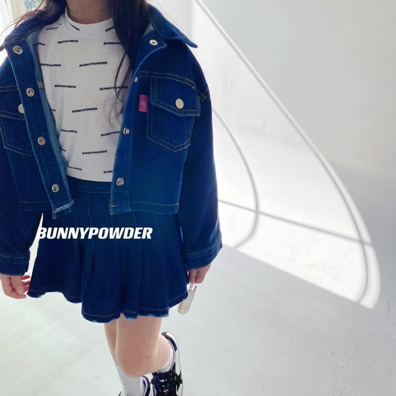 Bunny Powder - Korean Children Fashion - #todddlerfashion - Crop Denim Jacket - 2