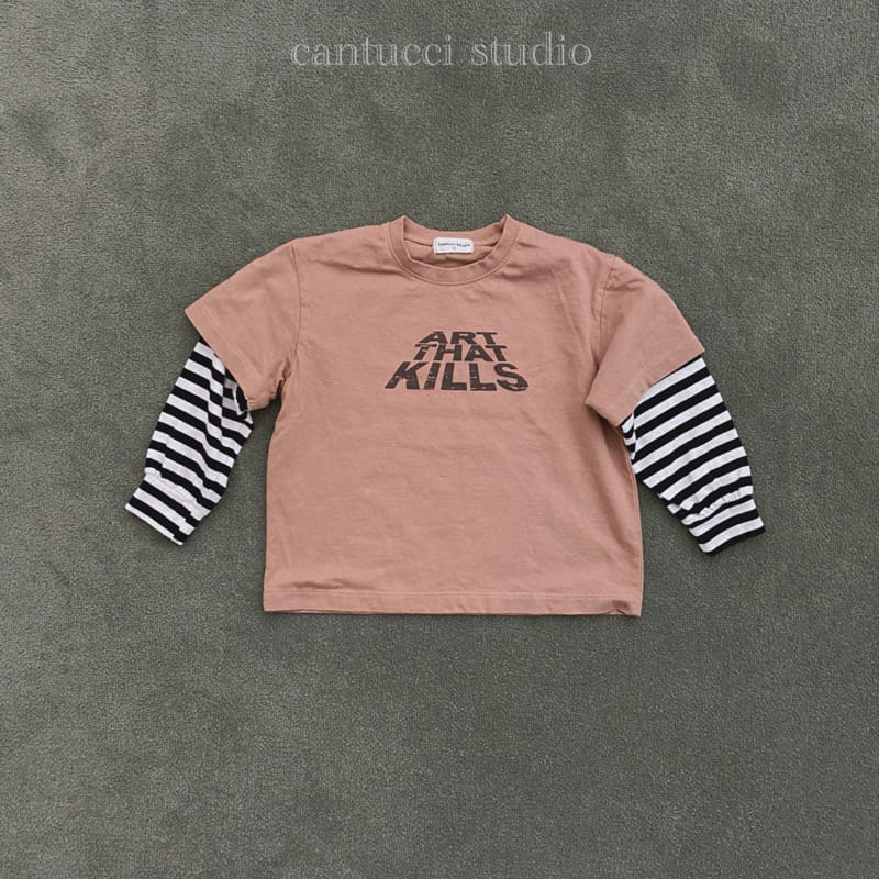 Cantucci Studio - Korean Children Fashion - #toddlerclothing - Art Layered Tee - 3